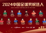 ✅2024年中国金球奖候选人出炉：武磊领衔，张玉宁、韦世豪在列